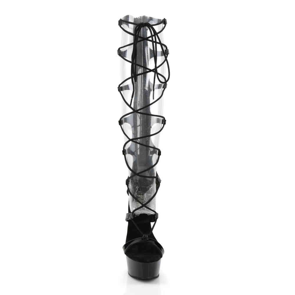 Pleaser - DELIGHT-698 Platform Boots - Black